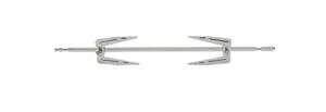 BridgePro 36L Rotisserie Fork & Rod Set - BBQ-Ready with Thumbscrews