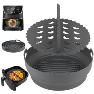 Silicone Air Fryer Liner with Divider - Round