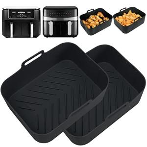 2PCS Silicone Liner for Ninja Foodi Dual 10.4L Air Fryer