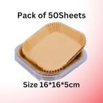 Square Air Fryer Paper Liners - 30 Pack