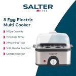 Salter 8-Egg Electric Boiler and Poacher, Silver