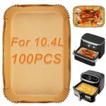 BYKITCHEN 100Pcs Air Fryer Liners for Ninja 10.4L