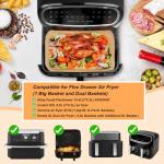 BYKITCHEN 100Pcs Air Fryer Liners for Ninja 10.4L