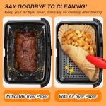 BYKITCHEN 100Pcs Air Fryer Liners for Ninja 10.4L