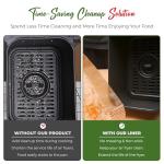J.ZING 100PC Air Fryer Liners for Dual Fryers