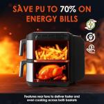 Vencier 11L Dual Basket Air Fryer with Touchscreen