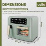 Cello 2400W 11L Dual Zone Green Air Fryer