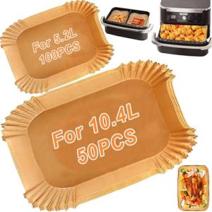 150 Disposable Air Fryer Liners for Dual Cookers