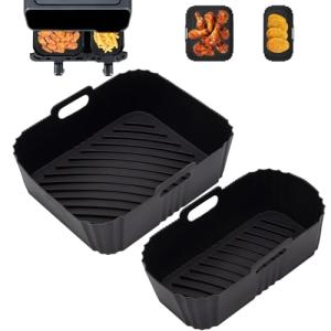 Silicone Liners for Dual Air Fryers - 2 Sizes