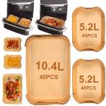 120PCS Air Fryer Liners for Ninja Foodi & More