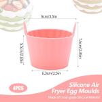 Pink Silicone Muffin Cases for Air Fryer - 4 Pack