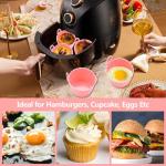 Pink Silicone Muffin Cases for Air Fryer - 4 Pack