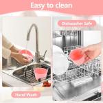 Pink Silicone Muffin Cases for Air Fryer - 4 Pack