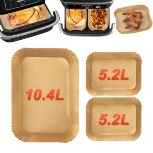 Anttyscar 100PC Air Fryer Liners for Dual Fryers