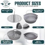 Silicone Air Fryer Liner Set with Mitts | Non-Stick | UK Brand