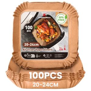 KitchenBoss 100PC Non-Stick Air Fryer Liners