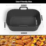 Silicone Air Fryer Liners 2 Pack for 7.6L+ Baskets