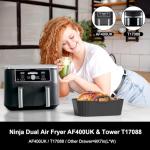 Silicone Air Fryer Liners 2 Pack for 7.6L+ Baskets