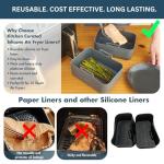 Dual Silicone Liners for Ninja 9.5L Air Fryer