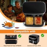 GINOYA 100PCS Air Fryer Liners for Dual Drawers