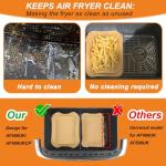 GINOYA 100PCS Air Fryer Liners for Dual Drawers
