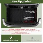 Ninja Flexi Drawer 10.4L Air Fryer Accessories, Upgraded Version with Ventilation Holes, Reusable 3 Pcs Air Fryer Liners for Air Fryer AF500UK (3 Packs Black)