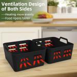 Ninja Flexi Drawer 10.4L Air Fryer Accessories, Upgraded Version with Ventilation Holes, Reusable 3 Pcs Air Fryer Liners for Air Fryer AF500UK (3 Packs Black)
