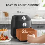 Midea 2L Black Air Fryer with Timer