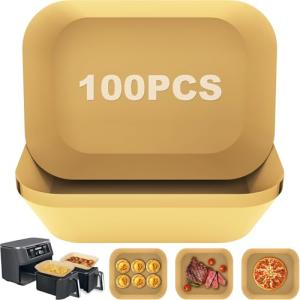100 Disposable Air Fryer Liners, Rectangle Size