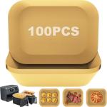 100 Disposable Air Fryer Liners, Rectangle Size