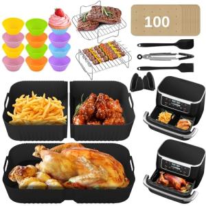 Silicone Air Fryer Liners and Accessories Set