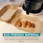 100 Rectangle Air Fryer Paper Liners – 22cm x 14cm