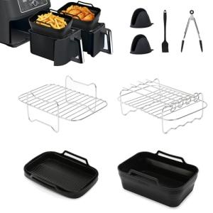 Easyki 8-Piece Silicone Liner Set for Air Fryers
