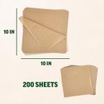 Zenlogy Parchment Paper for Square Pans – 200 Sheets