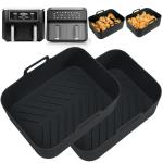 2PCS Silicone Liner for Ninja Foodi Dual 10.4L Air Fryer