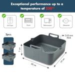 Cosori Reusable Silicone Air Fryer Liners, 2-Pack