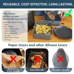 Cosori Reusable Silicone Air Fryer Liners, 2-Pack