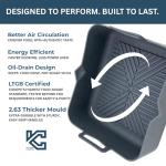 Cosori Reusable Silicone Air Fryer Liners, 2-Pack