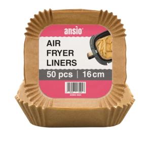 50 Pack Air Fryer Paper Liners - Square 16cm