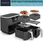 Upgraded Silicone Air Fryer Liner - 8 pcs, Grey