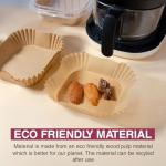 50 Pack Air Fryer Paper Liners - Square 16cm
