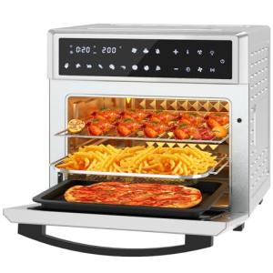 LLIVEKIT 26L Air Fryer Oven with Rotisserie - Silver