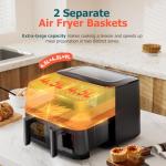Cookwise 9L Dual Air Fryer AF2-40D06: XL Capacity, 2 Drawers, 9-In-1 Presets