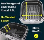 Cosori 5.5L Square Silicone Air Fryer Liner