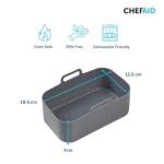 Chef Aid Air Fryer Liner - Rectangle, Grey