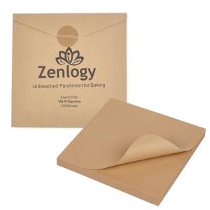 Zenlogy Parchment Paper for Square Pans – 200 Sheets