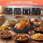 Silicone Air Fryer Liners for Ninja Dual Fryer - 2 Pack