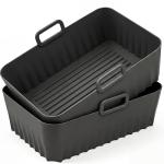 Silicone Air Fryer Liners for Ninja Dual Fryer - 2 Pack
