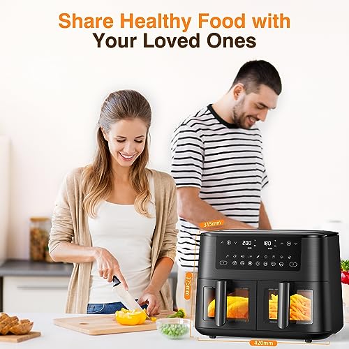 Cookwise 9L Dual Air Fryer AF2-40D06: XL Capacity, 2 Drawers, 9-In-1 Presets
