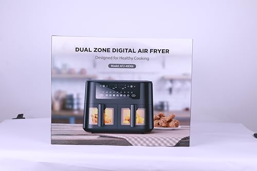 Cookwise 9L Dual Air Fryer AF2-40D06: XL Capacity, 2 Drawers, 9-In-1 Presets